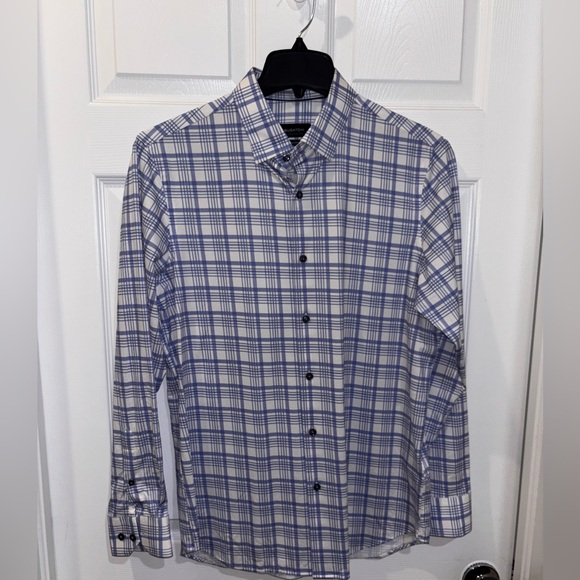 Bugatchi Other - Bugatchi 8 Way Stretch Dress Shirt Mens M Shaped Fit Button Up
